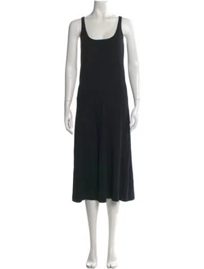 Pre-owned Tse Cashmere Midi Length Dress In Black