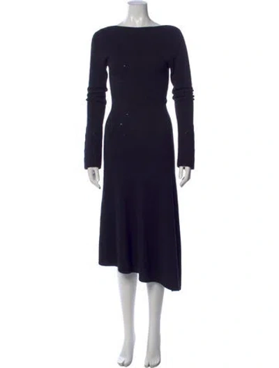 Pre-owned Tse Cashmere Midi Length Dress In Black