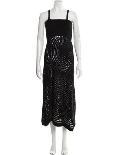 Pre-owned Tse Cashmere Midi Length Dress In Black
