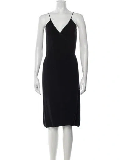 Pre-owned Tse Cashmere Midi Length Dress In Black