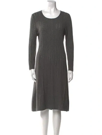 Pre-owned Tse Cashmere Midi Length Dress In Gray