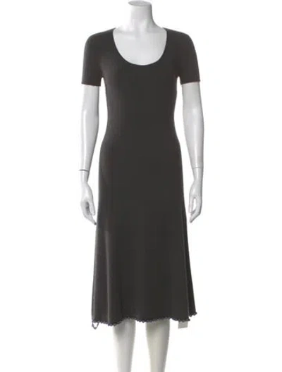 Pre-owned Tse Cashmere Midi Length Dress In Gray