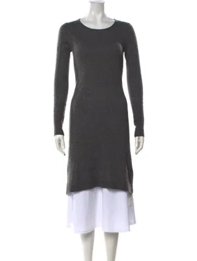 Pre-owned Tse Cashmere Midi Length Dress In Grey