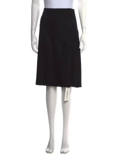 Pre-owned Tse Cashmere Midi Length Skirt In Black