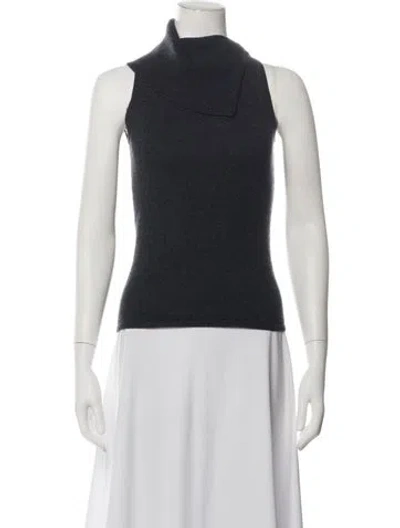 Pre-owned Tse Cashmere Mock Neck Sweater In Black