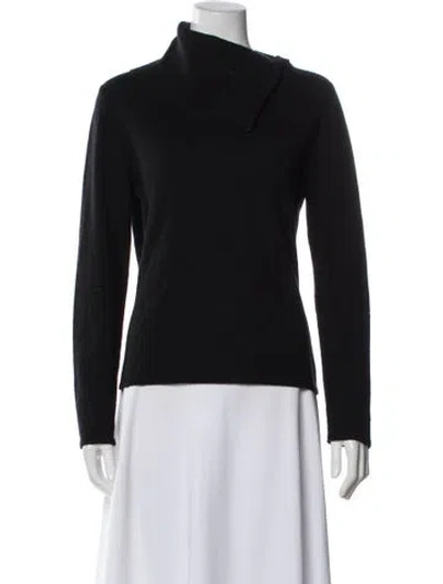 Pre-owned Tse Cashmere Mock Neck Sweater In Black/blue