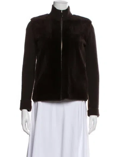 Pre-owned Tse Cashmere Mock Neck Sweater In Brown