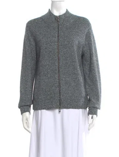 Pre-owned Tse Cashmere Mock Neck Sweater In Gray