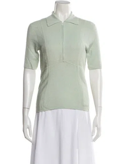 Pre-owned Tse Cashmere Mock Neck Sweater In Green