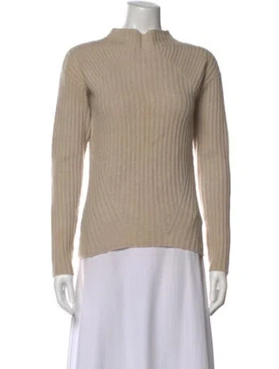 Pre-owned Tse Cashmere Mock Neck Sweater In Neutral