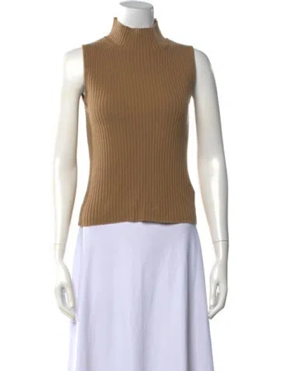 Pre-owned Tse Cashmere Mock Neck Sweater In Neutrals