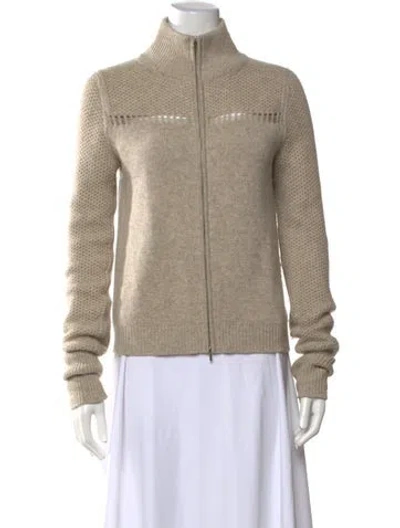 Pre-owned Tse Cashmere Mock Neck Sweater In Neutrals