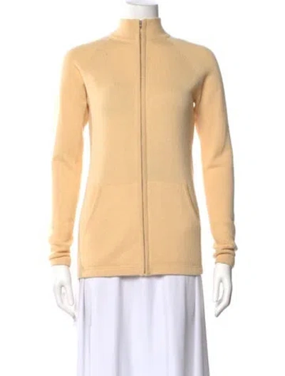 Pre-owned Tse Cashmere Mock Neck Sweater In Yellow
