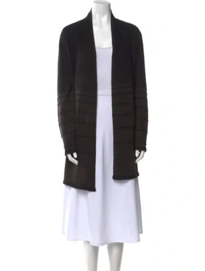 Pre-owned Tse Cashmere Open Front Sweater In Black