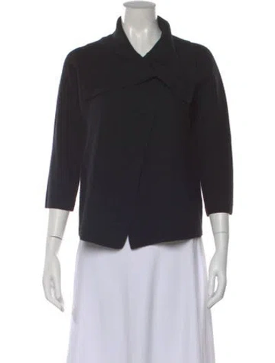 Pre-owned Tse Cashmere Open Front Sweater In Black