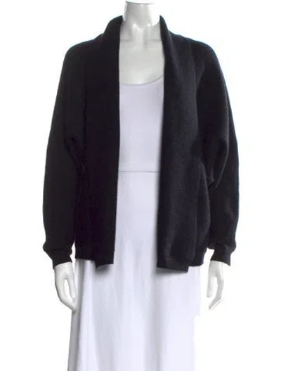 Pre-owned Tse Cashmere Open Front Sweater In Black