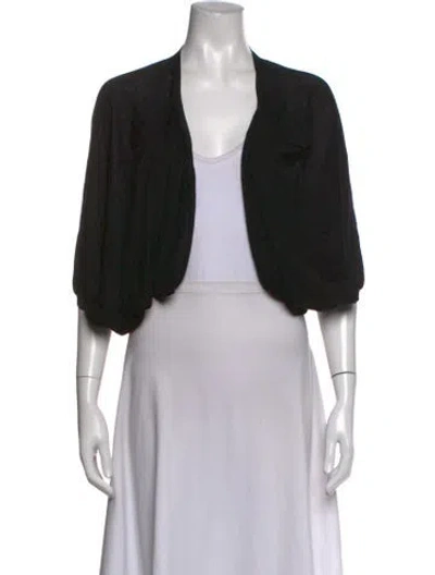 Pre-owned Tse Cashmere Open Front Sweater In Black