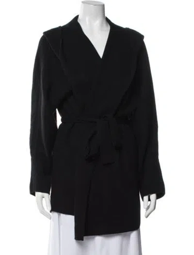 Pre-owned Tse Cashmere Open Front Sweater In Black