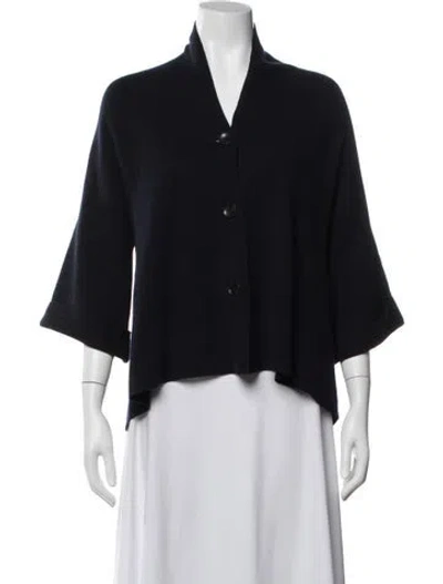 Pre-owned Tse Cashmere Open Front Sweater In Black