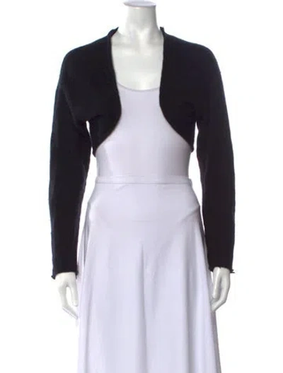 Pre-owned Tse Cashmere Open Front Sweater In Black