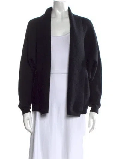 Pre-owned Tse Cashmere Open Front Sweater In Black