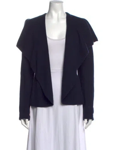 Pre-owned Tse Cashmere Open Front Sweater In Blue