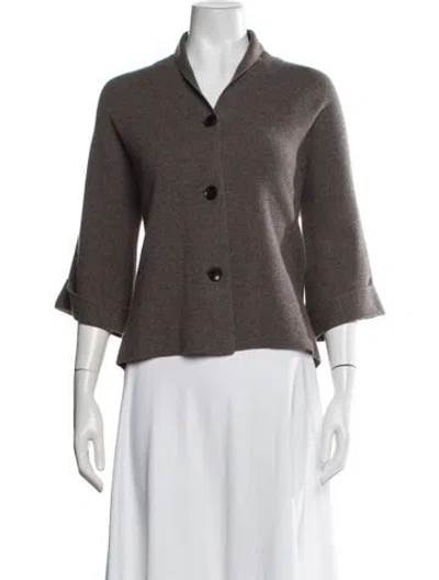 Pre-owned Tse Cashmere Open Front Sweater In Brown