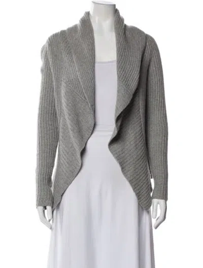 Pre-owned Tse Cashmere Open Front Sweater In Gray