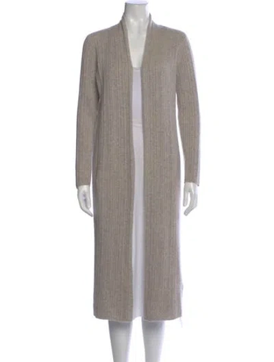 Pre-owned Tse Cashmere Open Front Sweater In Gray