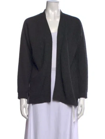 Pre-owned Tse Cashmere Open Front Sweater In Grey