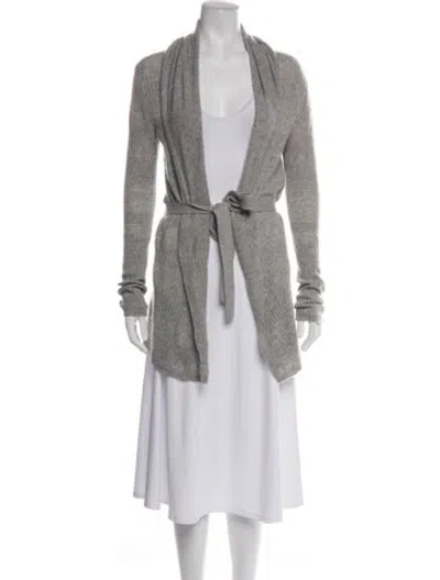 Pre-owned Tse Cashmere Open Front Sweater In Grey