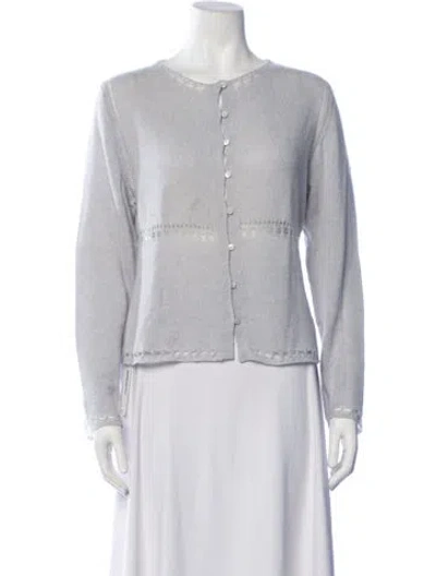 Pre-owned Tse Cashmere Open Front Sweater In Grey