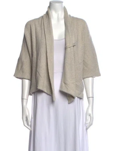 Pre-owned Tse Cashmere Open Front Sweater In Neutrals