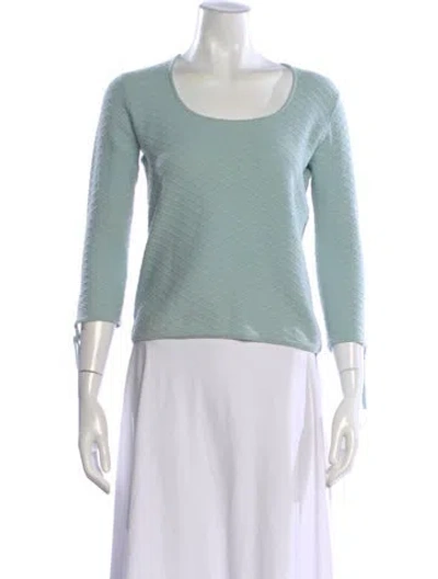Pre-owned Tse Cashmere Patterned Sweater In Blue
