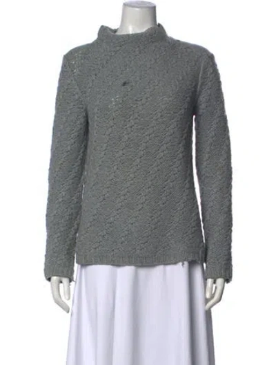 Pre-owned Tse Cashmere Patterned Sweater In Green