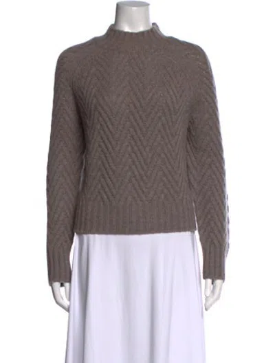 Pre-owned Tse Cashmere Patterned Sweater In Grey