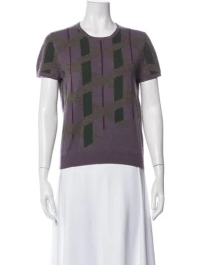 Pre-owned Tse Cashmere Patterned Sweater In White