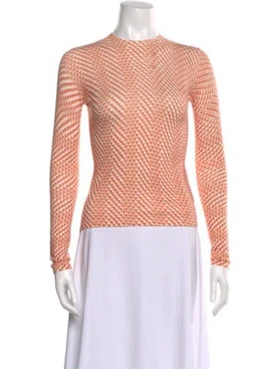 Pre-owned Tse Cashmere Printed Sweater In Orange