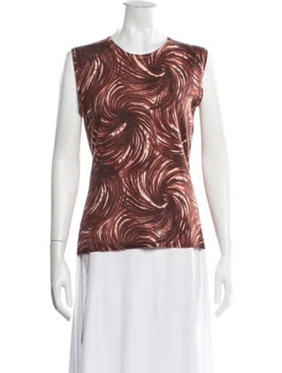 Pre-owned Tse Cashmere Printed Sweater In Red