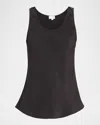 Tse Cashmere Scoop-neck Silk Tank In Black