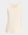 Tse Cashmere Scoop-neck Silk Tank In White