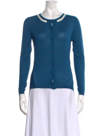 Pre-owned Tse Cashmere Scoop Neck Sweater In Blue