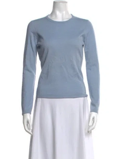 Pre-owned Tse Cashmere Scoop Neck Sweater In Blue