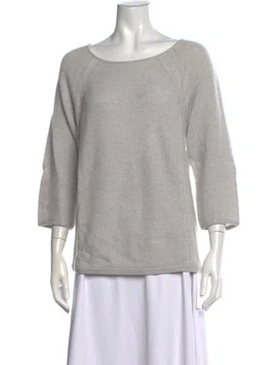 Pre-owned Tse Cashmere Scoop Neck Sweater In Grey