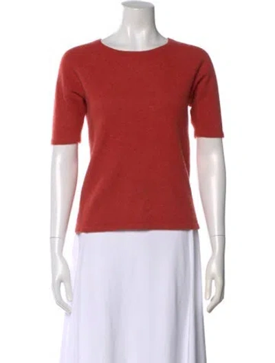 Pre-owned Tse Cashmere Scoop Neck Sweater In Orange