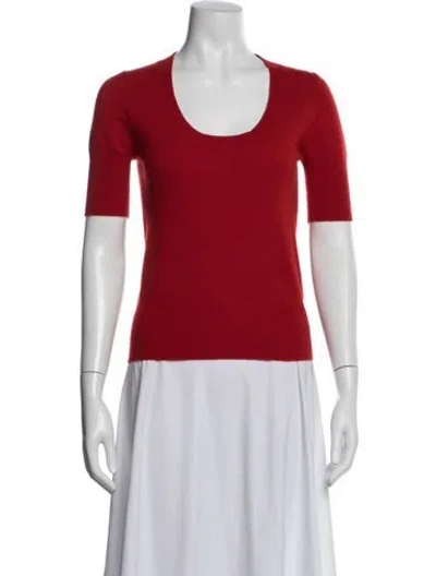 Pre-owned Tse Cashmere Scoop Neck Sweater In Orange
