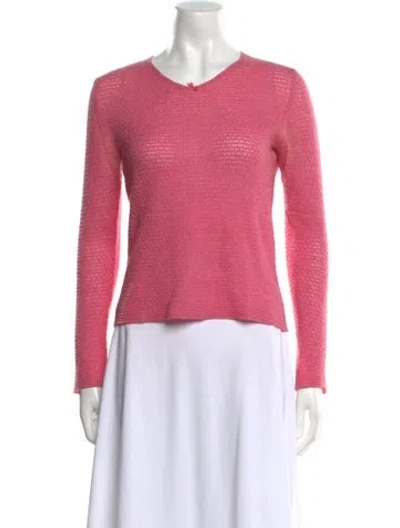 Pre-owned Tse Cashmere Scoop Neck Sweater In Pink