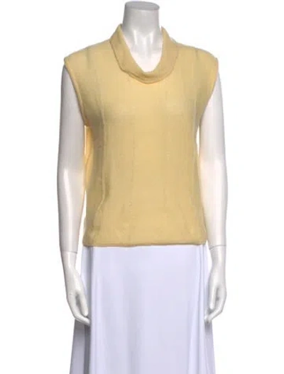 Pre-owned Tse Cashmere Scoop Neck Sweater In Yellow