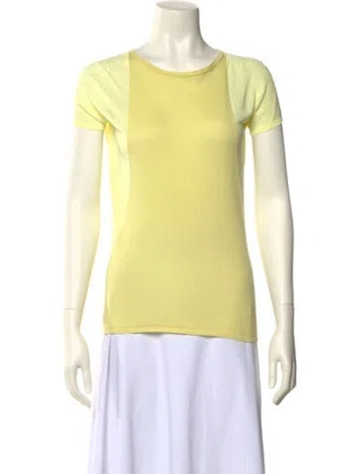 Pre-owned Tse Cashmere Scoop Neck Sweater In Yellow