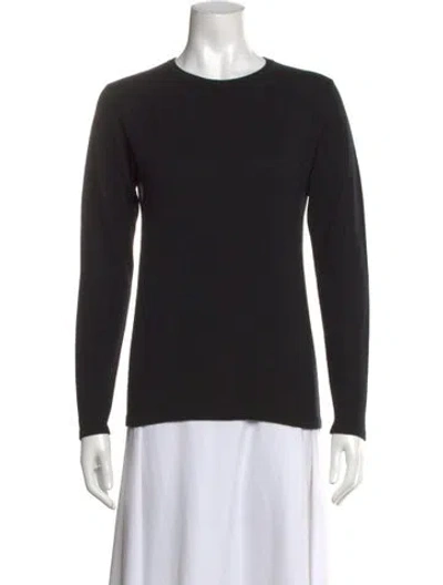 Pre-owned Tse Cashmere Silk Crew Neck Sweater In Black